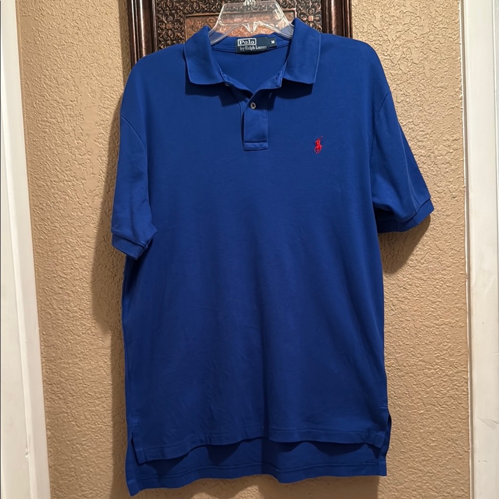 Polo by Ralph Lauren Men's Royal Blue Polo Shirt. Gently worn. Medium.
